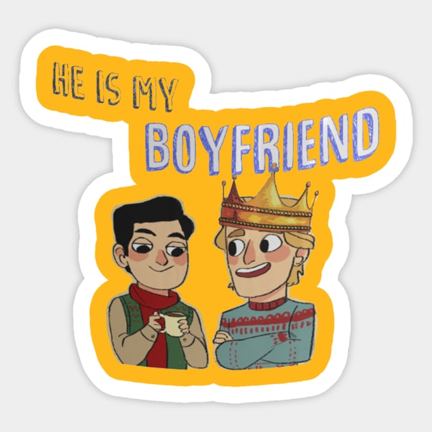 He is my boyfriend Sticker by asleyshaw